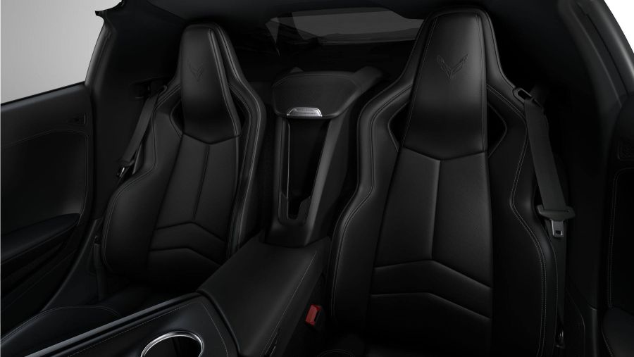 Chevrolet Corvette C8 Stingray interior, sports seats and cabin detail