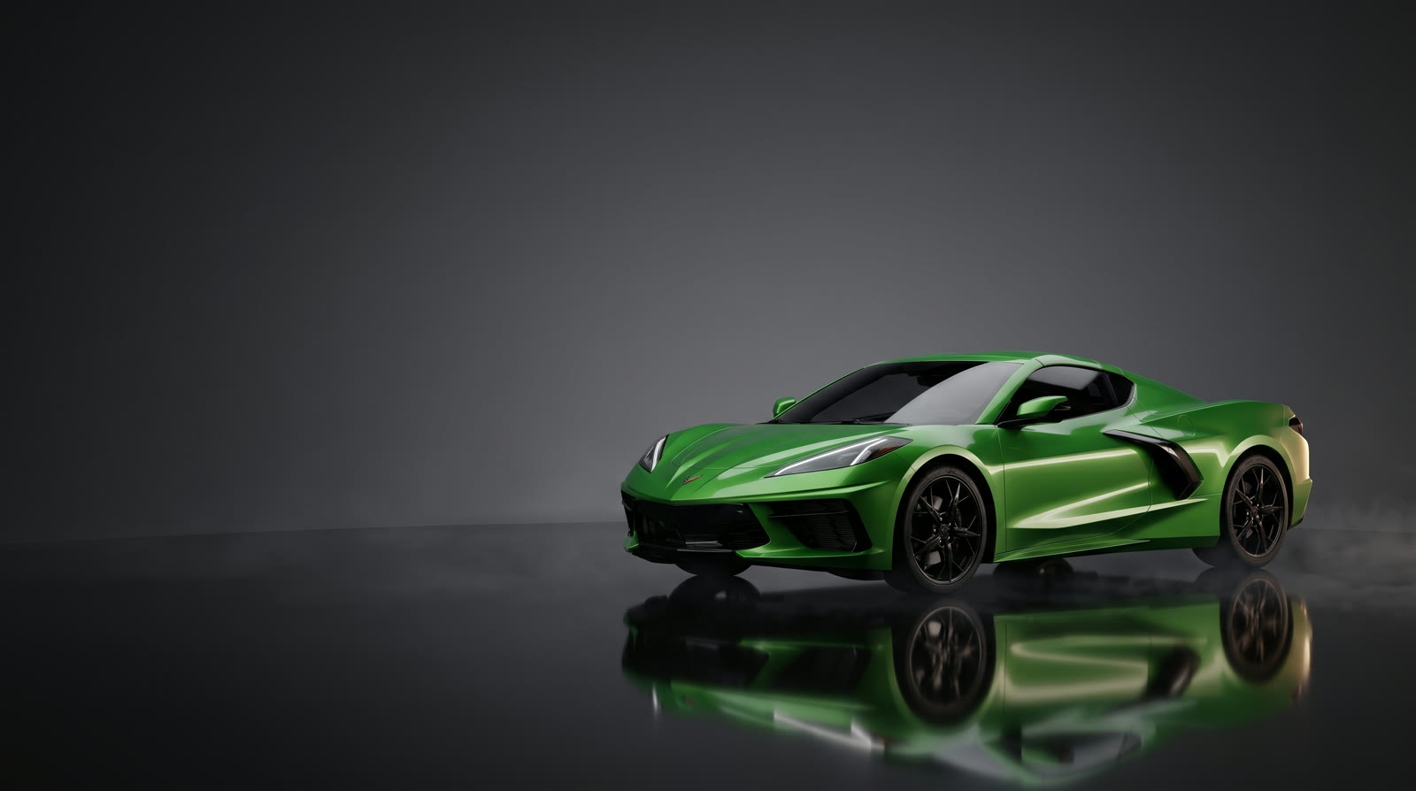Chevrolet Corvette C8 Stingray, front three-quarter view