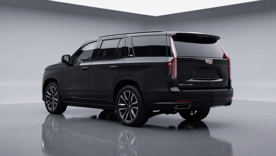 Cadillac Escalade Sport Platinum, rear three-quarter view