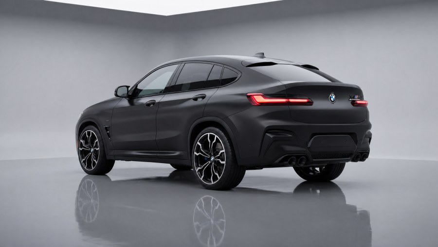 BMW X4 M Competition, rear three-quarter view